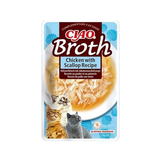 Pamlsok Inaba PS Ciao Broth cat Kura s hrebenatkou 1 ks 40 g